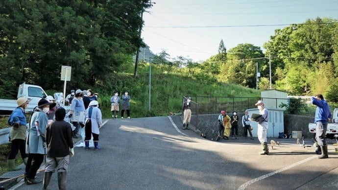 ごみゼロ運動&小舟協働作業&古坂上空からの風景
