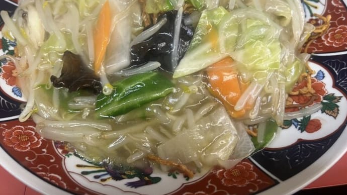 中華料理 ラーメン 天賑 /前橋市 - 揚げ焼きそば (半分)