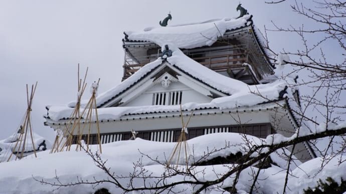 越前大野城　雪景色＠福井県大野市　令和四年（2022）1月22日