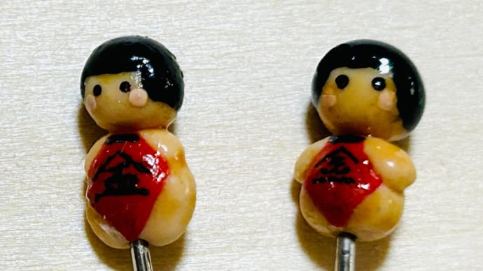 かわいい待ち針シリーズ「金太郎とくまさん🐻」見つかりました〜😄🙌