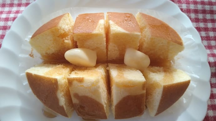 北海道チース蒸しケーキのリベイク