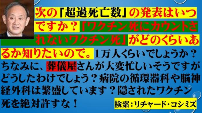 フライヤー:次の超過死亡数の発表はいつですか?
