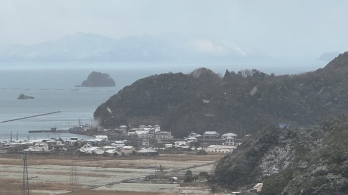 雪景色 御所浦島 佐敷城跡より