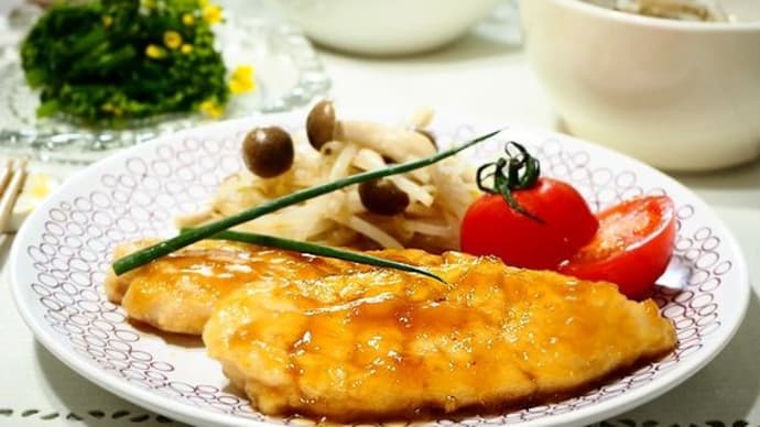 ♪ササミのふっくら照り焼き&えびと新じゃがカレーマヨあえ♪