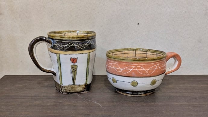 加藤淳さんの食器 今月の入荷情報 マグカップとスープマグと箸置き