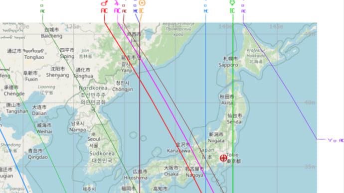 8月13日 蠍座上弦の地図