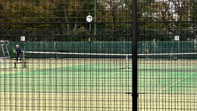 冬のような日曜日の中🎾