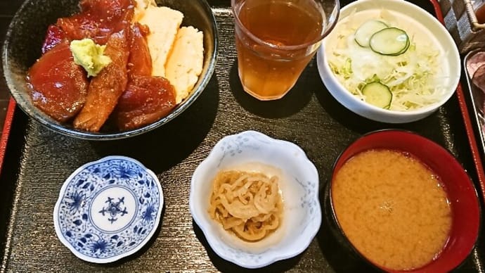 味処宝めしで日替定食(マグロ漬丼)（2020年9月17日）