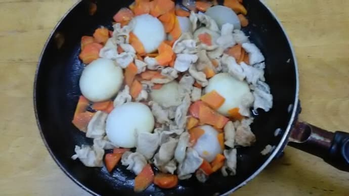 おばさんの料理教室 豚肉と里芋の照り焼き