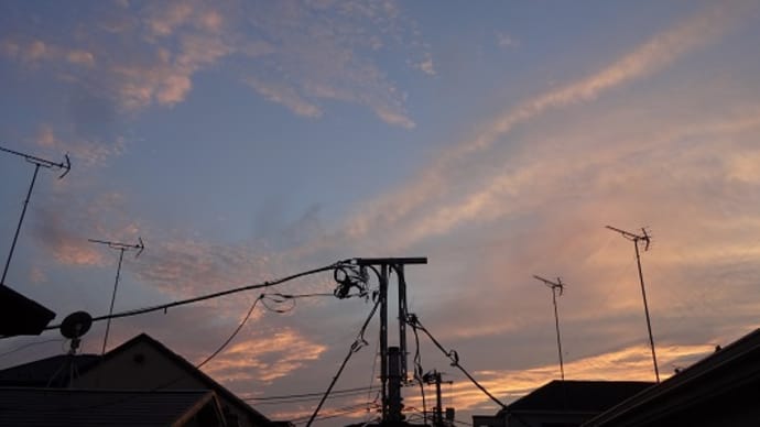 7月12日夕空とスーパームーン