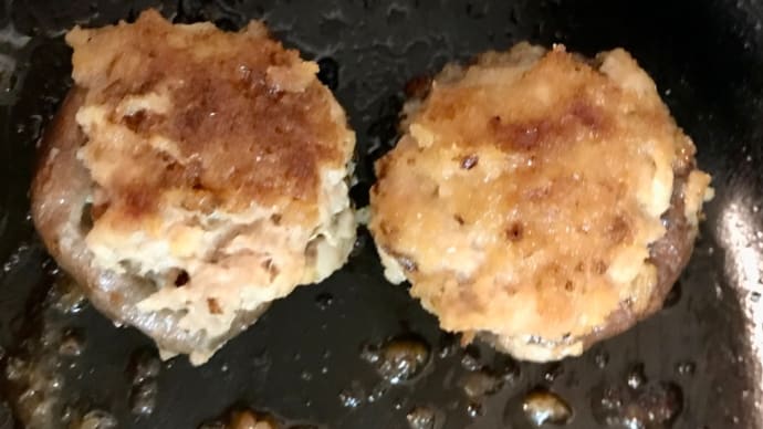 しいたけの肉詰め、ナスの肉詰め、親子丼〈英訳付〉