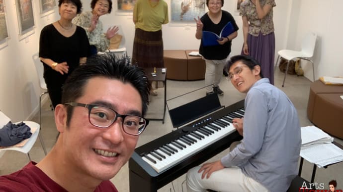画廊で練習♪