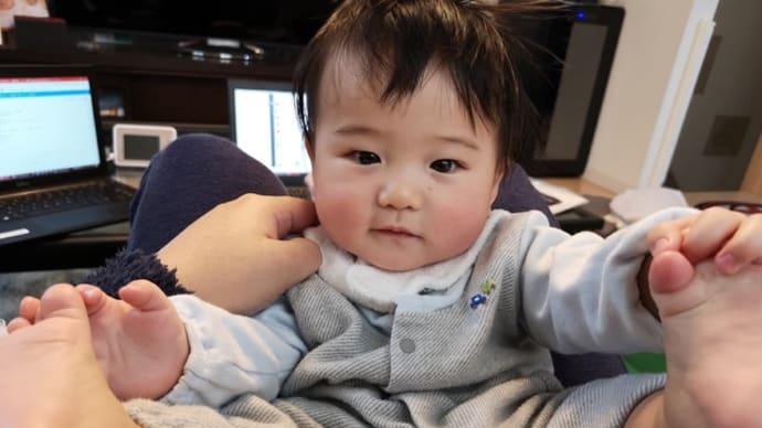 『朝からニコニコみらんちゃん・・・』