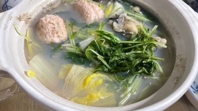 今日の晩ご飯は牡蠣鍋