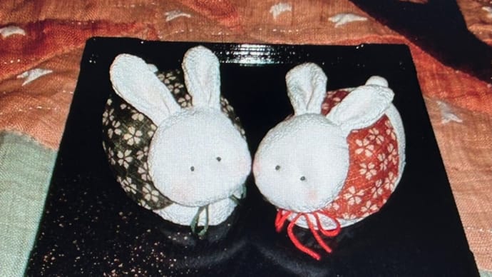 ひな祭り・・・ペアの「うさぎ」でひな祭り(o^^o)