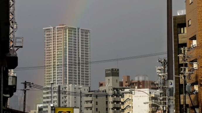 JR野田駅付近で虹が出た