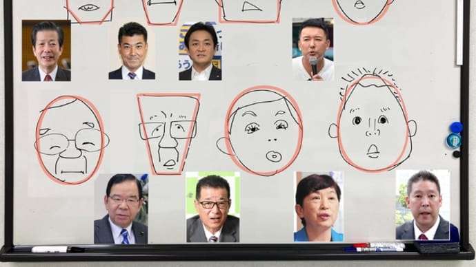 党の代表を描く2
