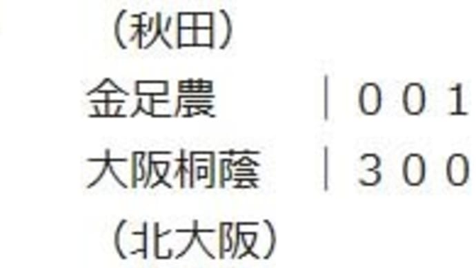 金足農惜敗