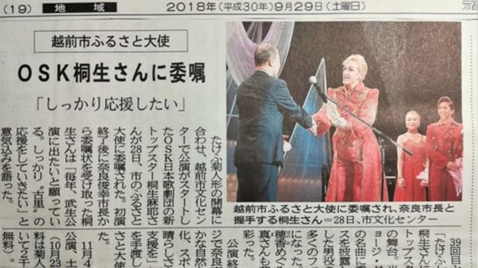 2018たけふレビュー開幕