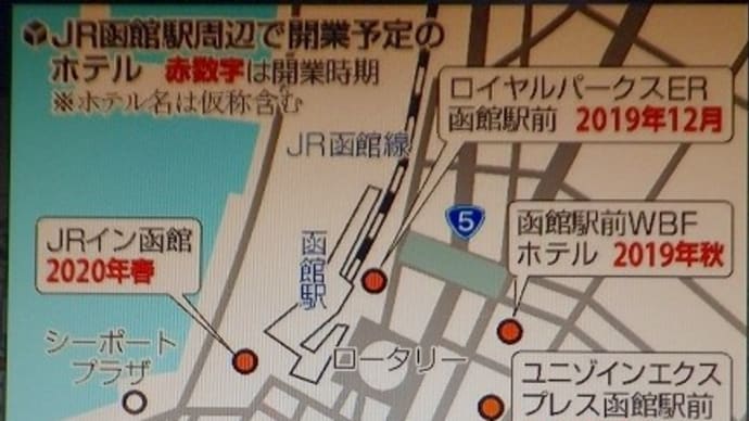 函館駅周辺の新築ホテルラッシュ