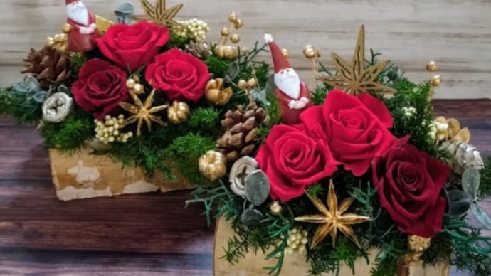 クリスマスアレンジ生徒様作品