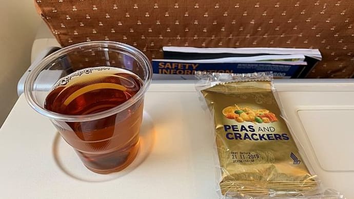 シンガポール航空エコノミークラス機内食*シンガポール発関空行き