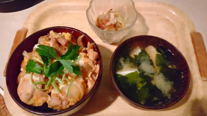 親子丼 と フウセンカズラ