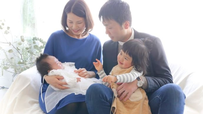 赤ちゃんのお宮参り(一つ身)での記念写真