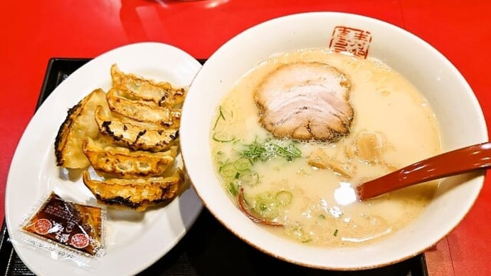 寿がきや(名古屋エスカ店)で白ラーメン+餃子6個(2024年2月13日)