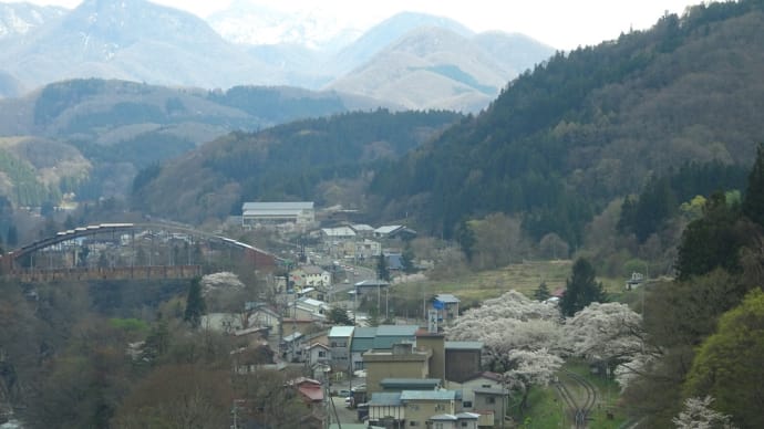 湯野上温泉駅の桜~昼の部~