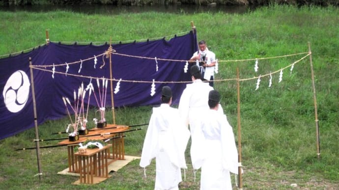今朝の河原祓(流鏑馬神事)~盛岡八幡宮例大祭