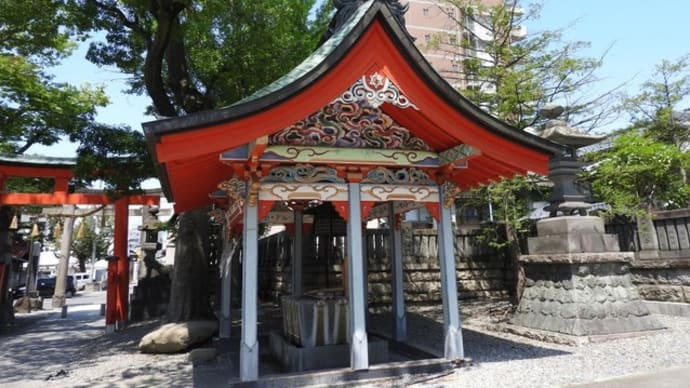 深志神社 手水舎 蕪懸魚(かぶらげぎょ)