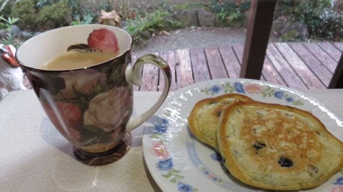 黒豆ホットケーキで一服♪
