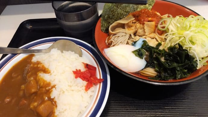 |M1838|立ち食い巡礼:『富士そば』は、巣鴨駅前店のミニカレーはグッドだが冷し肉富士そばはいまいち。大塚駅前店のかき揚げそば(わかめ追加)は大満足のレベル!!