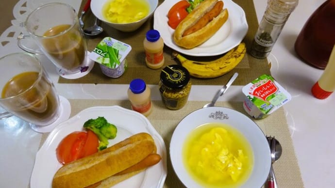 シグネットリングを断捨離と夫作カスクートドッグの朝ご飯