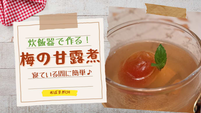 寝ている間に簡単!炊飯器で作る梅の甘露煮