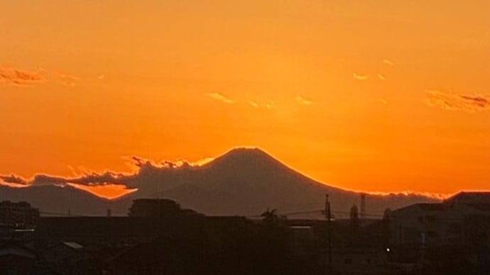 富士の夕日