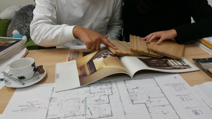 (仮称)暮らしのシーンに和モダンのエスプリが集う格子の家新築工事の実施設計段階の完成形の少し前段階、昇華するデザインで暮らしの認識を「もっと」和モダンにデザインして設計して暮らしの心地を
