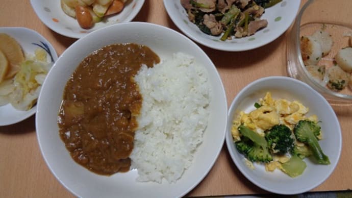 カレーの晩ご飯