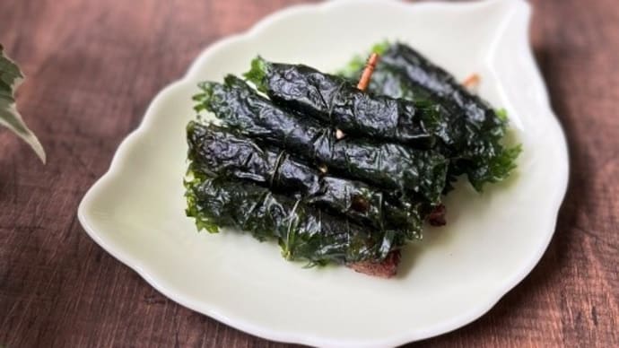 大葉が大豊作~くるみ味噌のしそ巻き