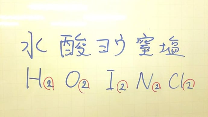【中学理科】分子の化学式は「すいさんようちえん?」で覚える