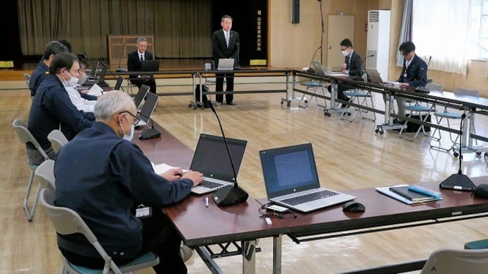 第1回村づくり研究会兼知恵の輪委員会&日岐と小舟上空からの風景
