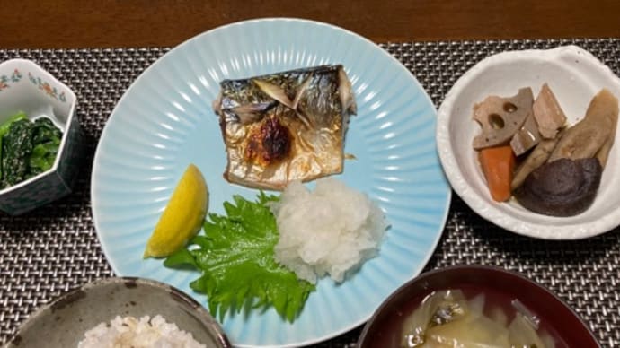 鯖の塩焼きと長崎のお土産