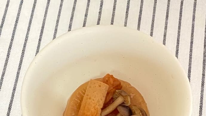 畑の大根で煮物して、切り干し大根を使い切る