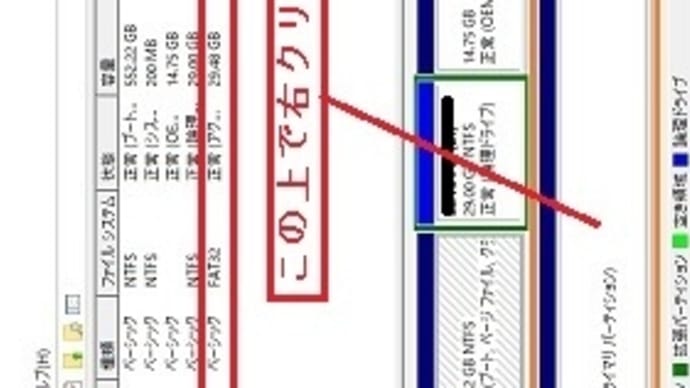 SDメモリ「アクセス拒否」関連 「ディスクの管理」の表示例