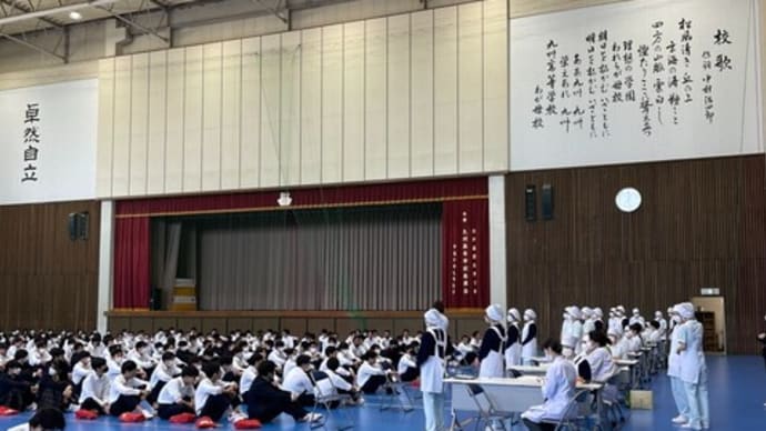 歯科衛生士科　２年生　九州高等学校歯科検診補助実習に行ってきました