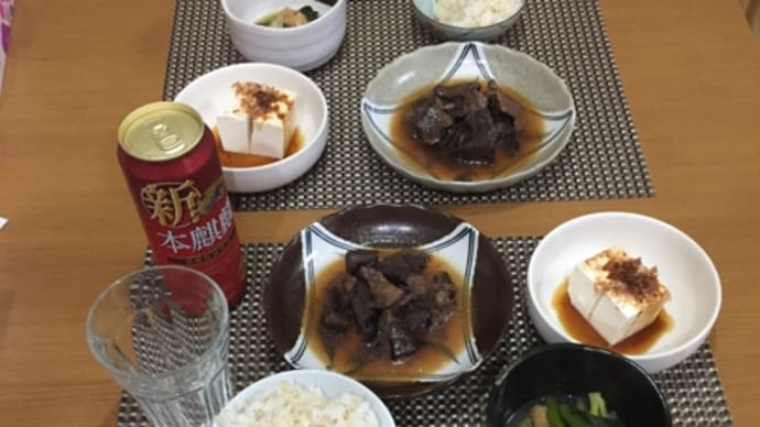 今日の一品 暖かい日の晩酌はビール