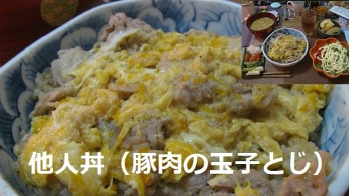 『 他人丼(豚肉の玉子とじ)』