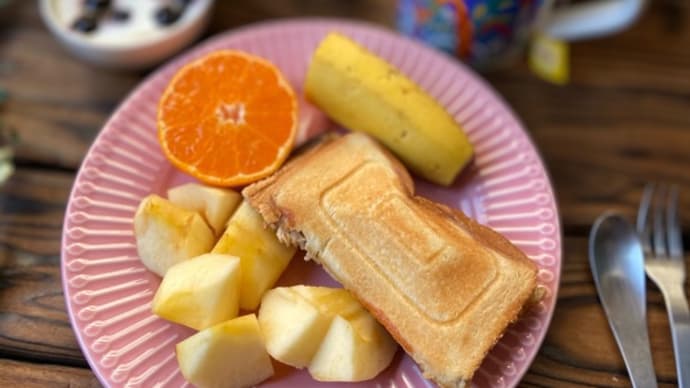 スモークチキンとチーズのホットサンド