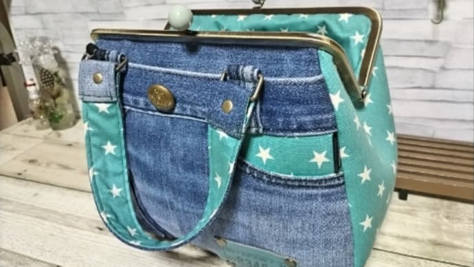 委託のがま口バッグ、乾燥待ち!!